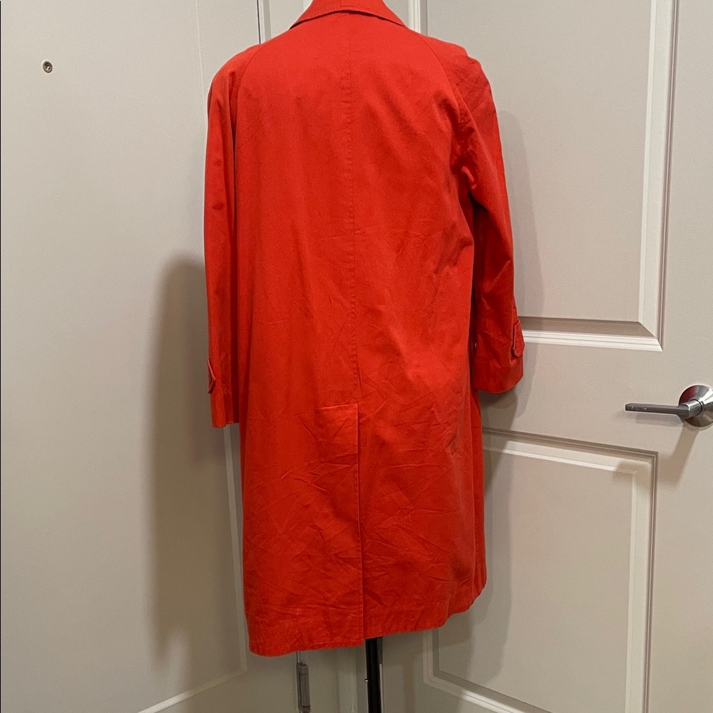 Vintage Burberry Classic A line swing Red Women's Coat - Picture 2 of 10